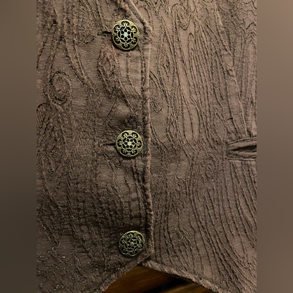 Vintage Fully lined. Pit to pit=24.5 inches. Never worn.Chocolate brown textured - Picture 2 of 16